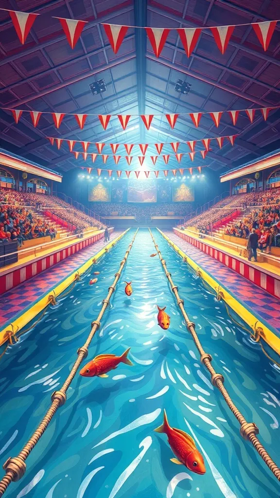A fish race arena