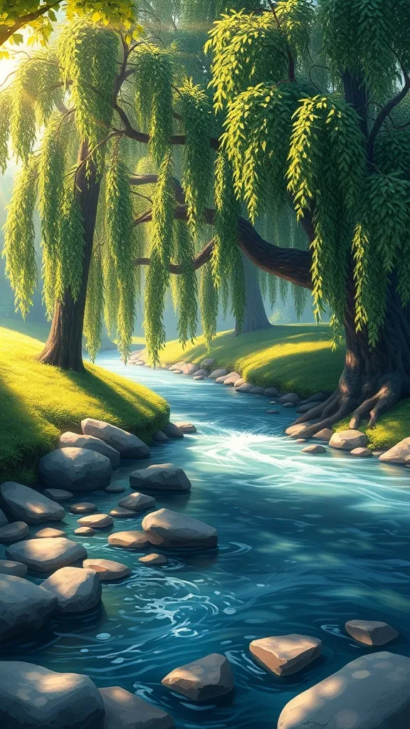 Rushing river water
