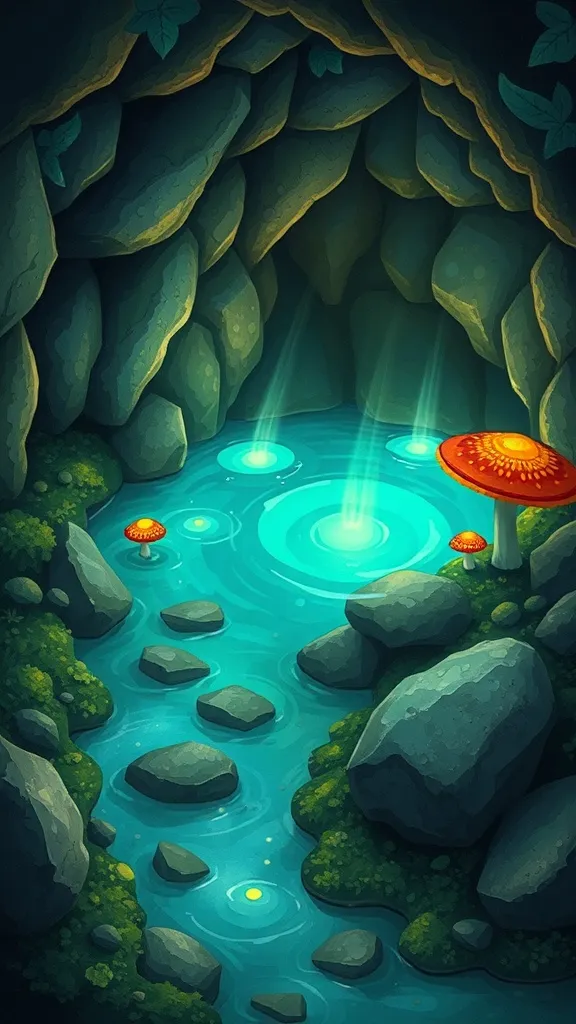 A glowing mystic spring